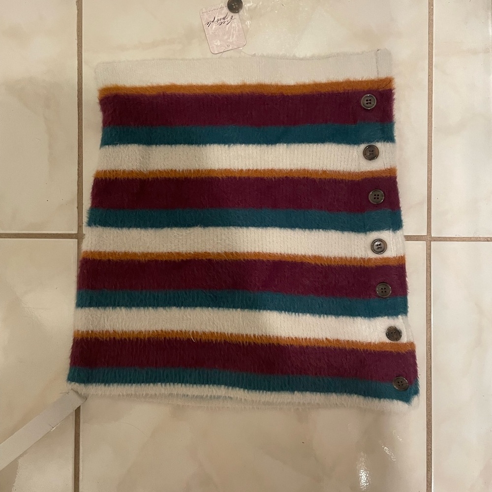 NWT Womens Free People Ciara Sweater Mini in Fig Jam Combo Mini Skirt - Picture 8 of 8
